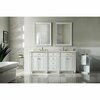 James Martin Vanities Bristol 72in Double Vanity, Bright White w/ 3 CM Eternal Marfil Quartz Top 157-V72-BW-3EMR